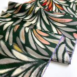 Forest Jungle Vintage Meisen Kimono Silk Piece, 13.5" x 41" from Japan  #ZP-46