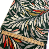 Forest Jungle Vintage Meisen Kimono Silk Piece, 13.5" x 41" from Japan  #ZP-46