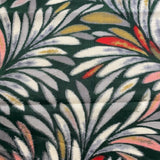 Forest Jungle Vintage Meisen Kimono Silk Piece, 13.5" x 41" from Japan  #ZP-46