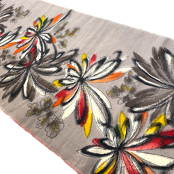 Bursting Vintage Meisen Kimono Silk Piece, 14" x 50" from Japan  #ZP-47