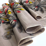 Bursting Vintage Meisen Kimono Silk Piece, 14" x 50" from Japan  #ZP-47