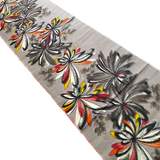 Bursting Vintage Meisen Kimono Silk Piece, 14" x 50" from Japan  #ZP-47