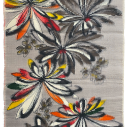Bursting Vintage Meisen Kimono Silk Piece, 14" x 50" from Japan  #ZP-47