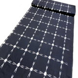 Black/White Ikat 4x5 Grid Cotton Handloom from India, By the Yard.  #CHL-22