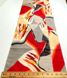 Wild Abstract Array with Tweed, Vintage Meisen Kimono Silk Piece, 14" x 41" from Japan  #ZP-48