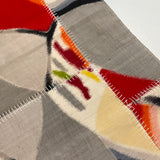 Wild Abstract Array with Tweed, Vintage Meisen Kimono Silk Piece, 14" x 41" from Japan  #ZP-48