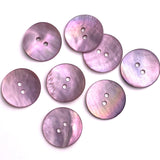 Purple Velvet Matte Agoya Shell 3/4" 2-Hole Button 21mm, Pack of 5 for $7.25. # 1221
