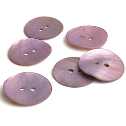 Purple Velvet Matte Agoya Shell 3/4" 2-Hole Button 21mm, Pack of 5 for $7.25. # 1221