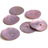 Purple Velvet Matte Agoya Shell 3/4" 2-Hole Button 21mm, Pack of 5 for $7.25. # 1221