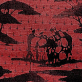 Rose-Mauve with Sumi-e? Vintage Kimono Silk From Japan, 3.5 yard piece: 14" x 126"  #1219