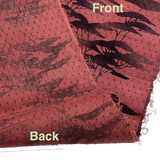 Rose-Mauve with Sumi-e? Vintage Kimono Silk From Japan, 3.5 yard piece: 14" x 126"  #1219