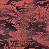 Rose-Mauve with Sumi-e? Vintage Kimono Silk From Japan, All Narrow Pieces Still Stitched:  #1219