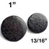 Black Rust 13/16" / 20mm Shank Back Metal Button # SK1106