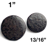 Black Rust 1" / 25mm Shank Back Metal Button # SK-1105
