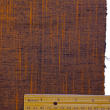 Rusty Black Smoke and Lightning, Extreme Orange Slubs Tsumugi Vintage Kimono Silk from Japan By the Yard #318