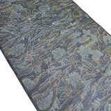 Island Paradise Blue-Gray Ikat Vintage Kimono Oshima Tsumugi Silk from Japan By the Yard #320