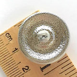 Blue-Violet Peacock Czech Glass Button, 22mm  7/8" # CZ 016