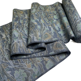 Island Paradise Blue-Gray Ikat Vintage Kimono Oshima Tsumugi Silk from Japan By the Yard #320