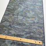 Island Paradise Blue-Gray Ikat Vintage Kimono Oshima Tsumugi Silk from Japan By the Yard #320