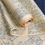 Mystery Ikat, Teal/Bronze Drawings on Ivory, Oshima? Vintage Kimono Silk from Japan, By the Yard #313