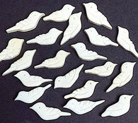 Deeper SALE White Bird Beads, Vintage Rustic Bone 1"  Pack of 20 Beads,  #CL-11