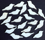 White Bird Beads, Vintage Rustic Bone 1"  Pack of 20 Beads,  #CL-11