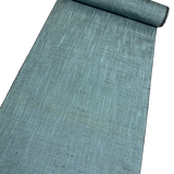 Muted Teal /Black Textured Vintage Kimono Silk From Japan By the Yard #843