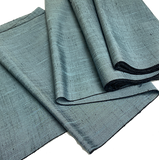 Muted Teal /Black Textured Vintage Kimono Silk From Japan By the Yard #843