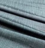 Muted Teal /Black Textured Vintage Kimono Silk From Japan By the Yard #843