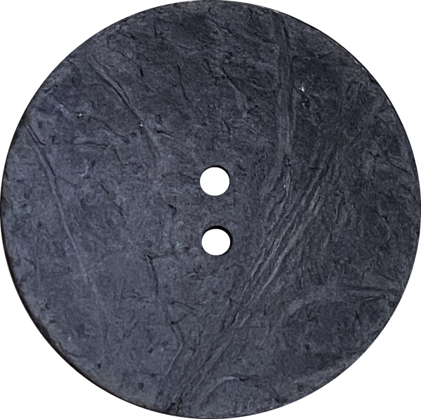 SALE Charcoal Gray Extra Large Scooped Coconut Button, "Rustica"  2-1/4"