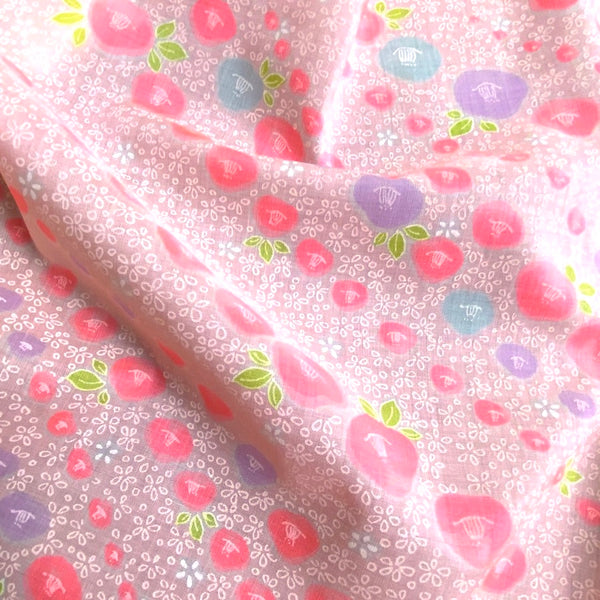 Running Low, Pink, Purple, Blue Print, Lightweight Acrylic from Japan, 29" Wide, By the Yard  #273