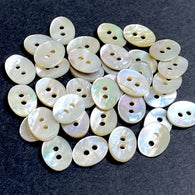 Re-Stocked Oval Moonrise Mother of Pearl 1/2" x 3/8" Iridescent Button 13mm, Pack of 36, #KB-806-36