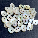 Re-Stocked Oval Moonrise Mother of Pearl 1/2" x 3/8" Iridescent Button 13mm, Pack of 36, #KB-806-36