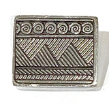 African Weave Danforth Pewter Rectangular Button, 7/8" x 3/4"  #DN256