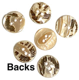 Golden Beige Rainbow Abalone 2-Hole Buttons, 7/16" Champagne 2-hole, 11mm, Pack of 16  #KB-956-16