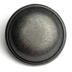 Minimalist Matte Charcoal Silver 15mm Metal Button, 5/8"Shank Back #SK-1120
