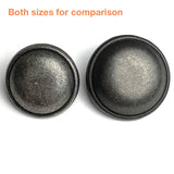 Minimalist Matte Charcoal Silver 15mm Metal Button, 5/8"Shank Back #SK-1120