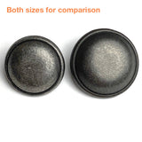 Minimalist Matte Charcoal Silver 18mm Metal Button, 3/4" Shank Back #SK-1119