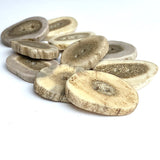 Tan/Light Brown Oval Cross-Cut Genuine Antler Buttons 1" to 1-1/4" #SW-201