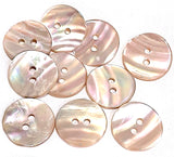 Golden Beige Rainbow Magical Curves Abalone 2-Hole Buttons, 11/16" Champagne Pack of 10  #KB-958