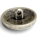 New Size, Bucking Bronco, Horse with Cowboy Antique Silver Metal Button, Shank Back 11/16" / 18mm #FJ-144