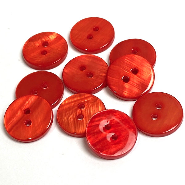 Re-Stocked Red River Shell 5/8" 2-hole Button, Pack of 12  #SK-1792