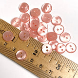 Pack of 24 Faux MOP Shell 2-Hole Buttons, Peach 3/8" / 10mm  #SK-1899