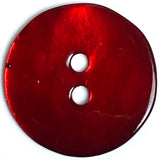 SALE, Red Ruby Burgundy Shiny Agoya Shell 3/4" 2-hole, Per Button, 20mm,  # SK-1244