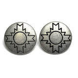Sedona Sun, Shank Back Metal Button Silver 13/16" / 20mm (Smaller Size)  #MV-20