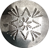 Mountain Blossom, Shank Back Metal Button Silver 13/16" / 20mm  #MV-21