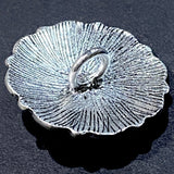 Shiny Silver Color w. Turquoise 1-1/8" Scalloped-Edge Southwest Shank Back Button # MV-34