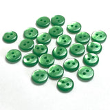 Pack of 24 Faux MOP Shell 2-Hole Buttons, Bright Green 3/8" / 10mm  #SK-1904