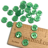 Pack of 24 Faux MOP Shell 2-Hole Buttons, Bright Green 3/8" / 10mm  #SK-1904
