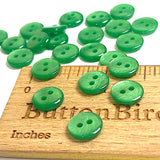 Pack of 24 Faux MOP Shell 2-Hole Buttons, Bright Green 3/8" / 10mm  #SK-1904